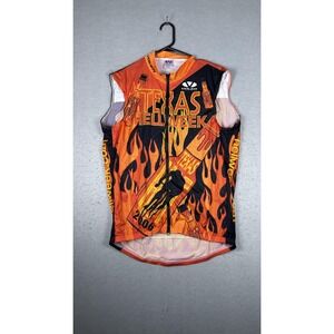 Voler Cycling Vest Mens XL Orange Black Texas Hell Week 2006 Made USA Full‎ Zip